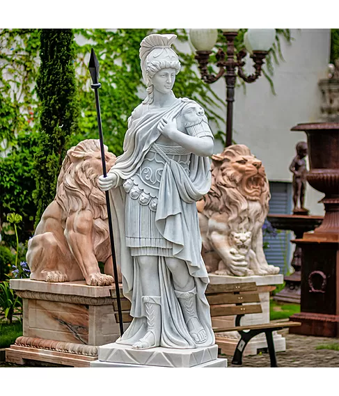 imagem de  Escultura Minerva em Mármore 230cm com Base EMP562 Imponência e Sabedoria