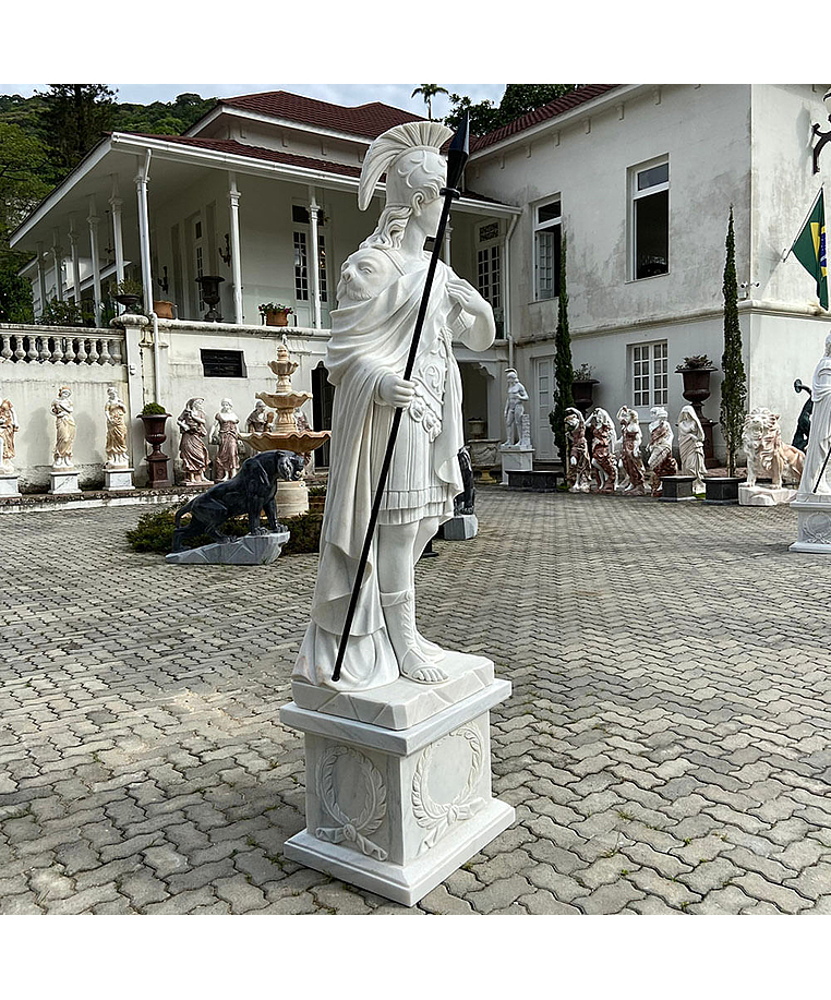 imagem do produto  Escultura Minerva em M�rmore 230cm com Base EMP562 Impon�ncia e Sabedoria