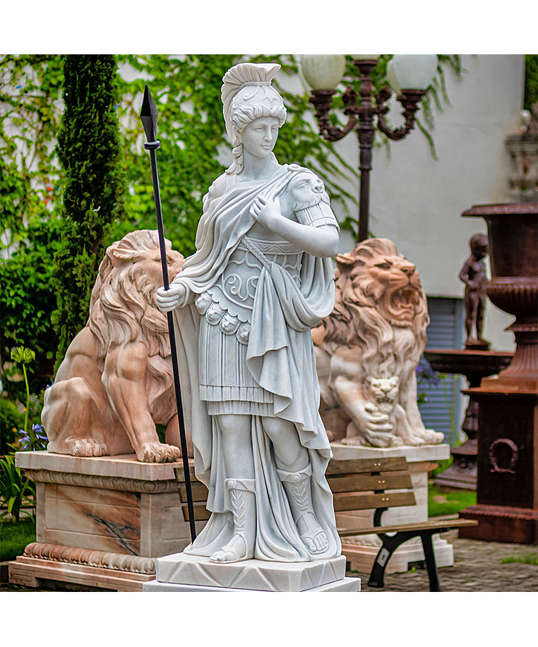 imagem do produto  Escultura Minerva em M�rmore 230cm com Base EMP562 Impon�ncia e Sabedoria