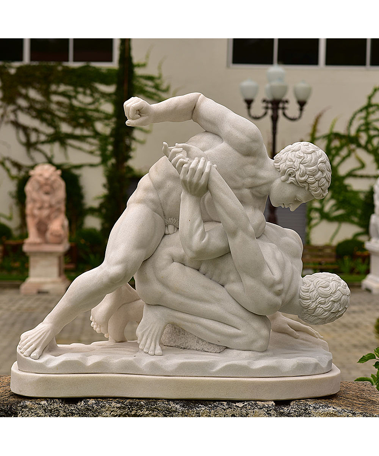 imagem do produto  Escultura Pancr�cio em M�rmore 100cm - EMP488 For�a e Eleg�ncia Cl�ssica