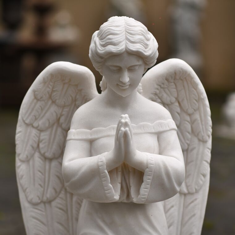 imagem do produto Anjo da F� M�rmore Branco 80cm - IMP369