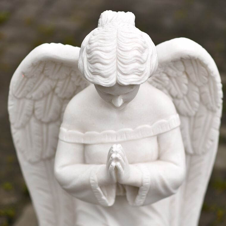 imagem do produto Anjo da F� M�rmore Branco 80cm - IMP369