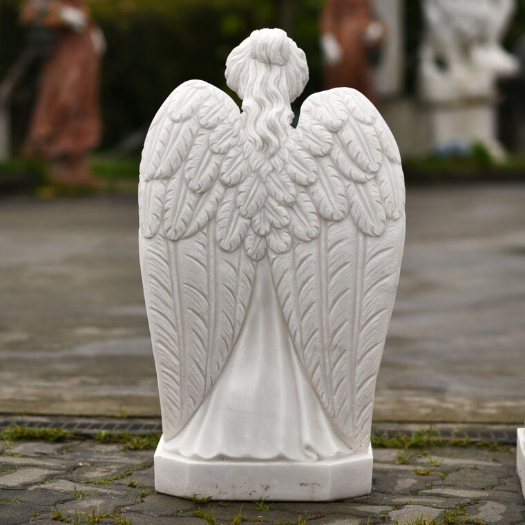 imagem do produto Anjo da F� M�rmore Branco 80cm - IMP369