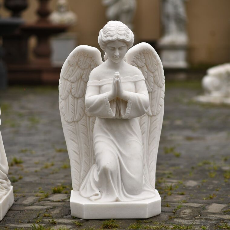 imagem do produto Anjo da F� M�rmore Branco 80cm - IMP369