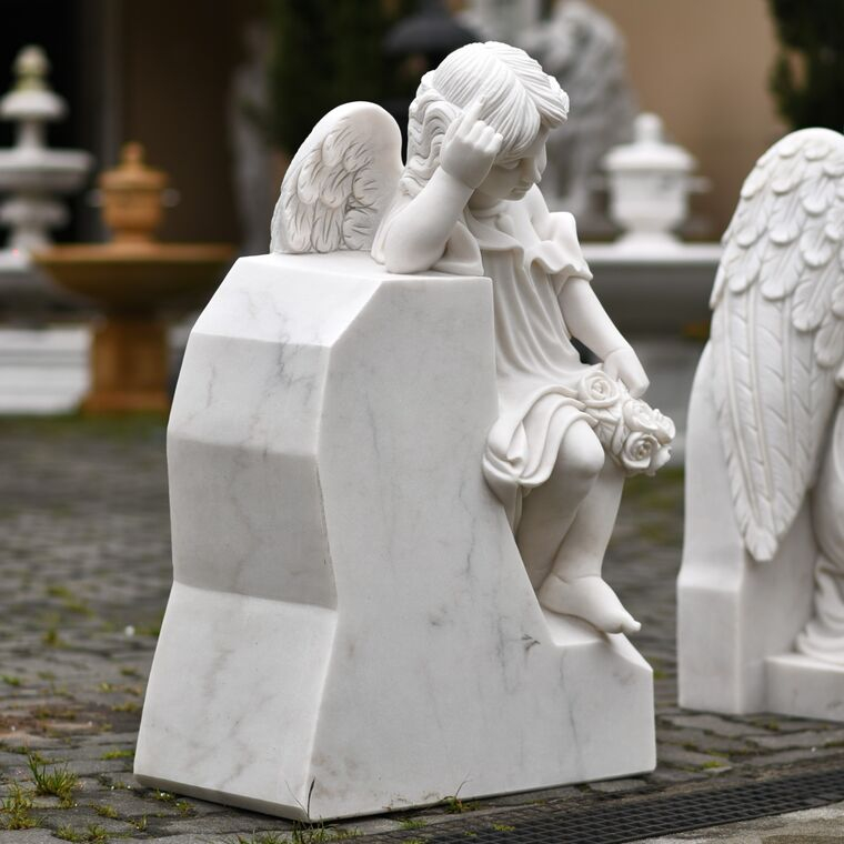 imagem do produto Anjo da Ternura M�rmore Branco 100cm - IMP363