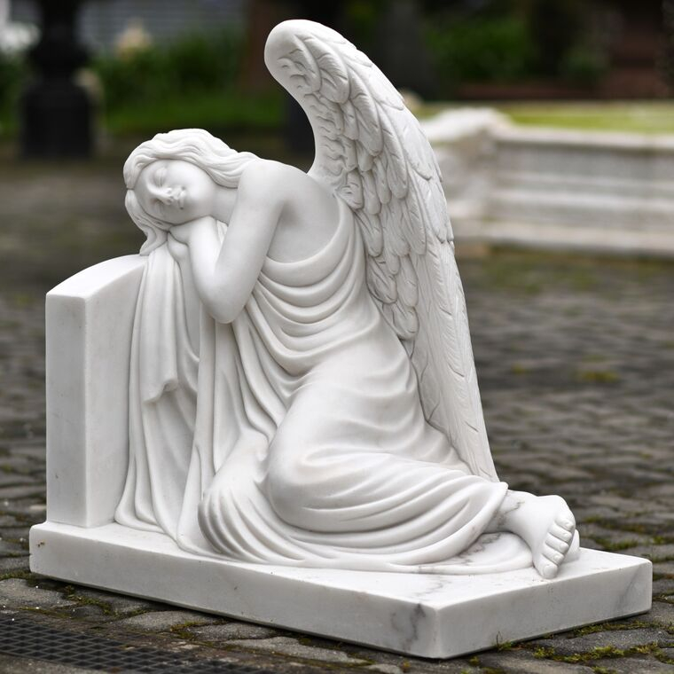 imagem do produto Anjo do Sil�ncio M�rmore Branco 80cm - IMP361