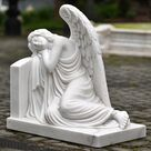 imagem do produto Anjo do Sil�ncio M�rmore Branco 80cm - IMP361