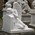 imagem do produto Anjo do Sil�ncio M�rmore Branco 80cm - IMP361