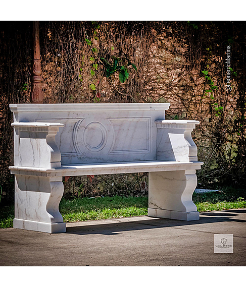 imagem de Banco Verona Mrmore Branco 140cm - VRMP372