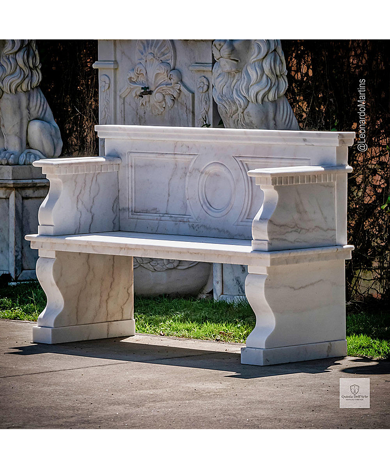 imagem do produto Banco Verona M�rmore Branco 140cm - VRMP372