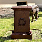 imagem do produto Base de Vaso Romano GG em Ferro Fundido 95cm VRF101 Para Jardins de Luxo 