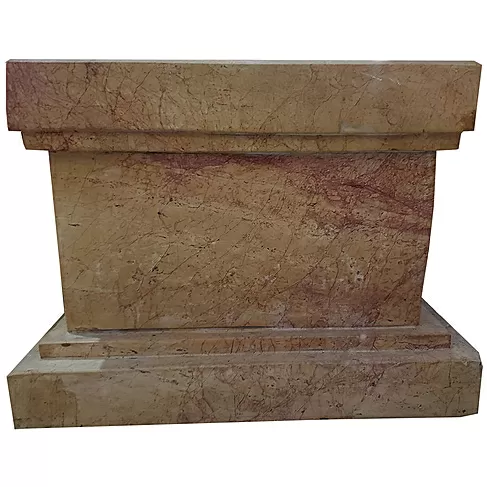 imagem de Base em Mármore Amarelo 32cm VRMP230 Para Decoração e Projetos Sofisticados 