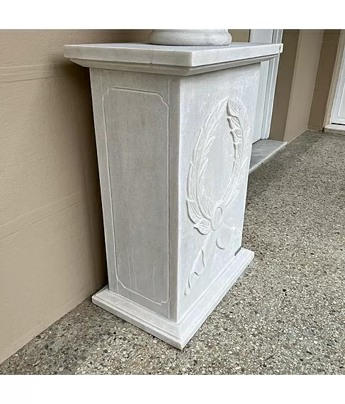 imagem de Base em Mármore Branco 100cm VRMP340 Elegância e Sustentação