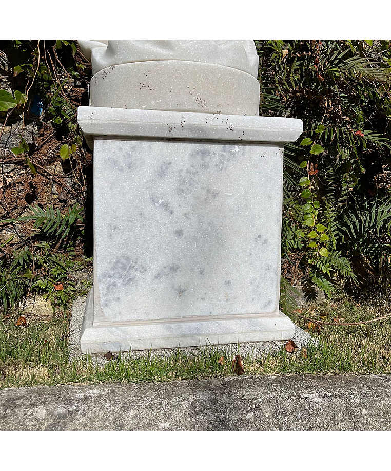 imagem do produto Base em M�rmore Branco 50cm VRMP288A Cl�ssica para Esculturas e Decora��o de Luxo 