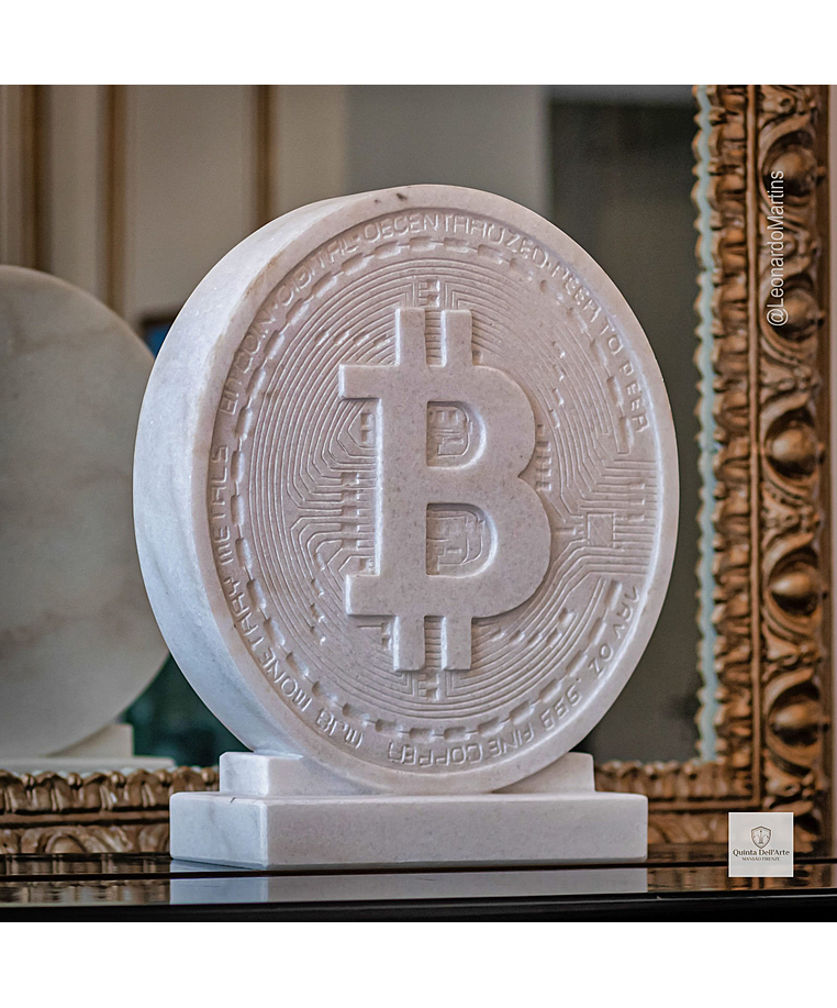 imagem do produto Bras�o Bitcoin em M�rmore 50cm VRMP362 Exclusividade e Modernidade