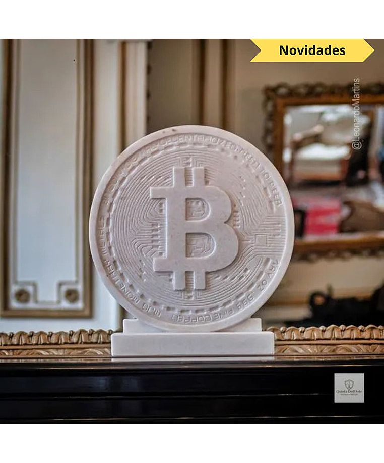 imagem do produto Bras�o Bitcoin em M�rmore 50cm VRMP362 Exclusividade e Modernidade