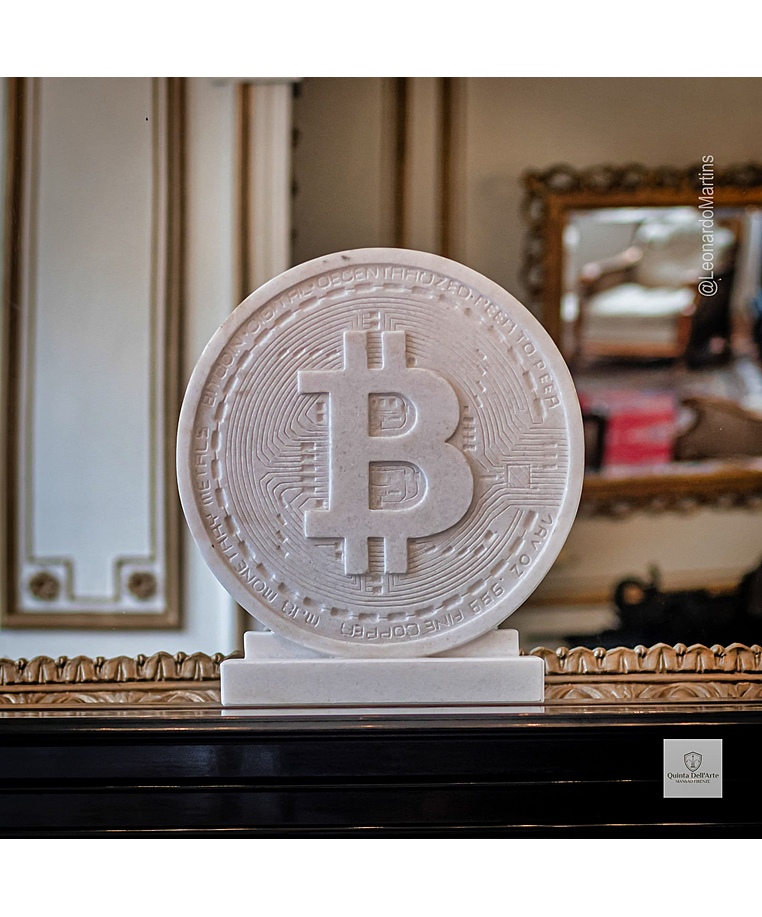 imagem do produto Bras�o Bitcoin em M�rmore 50cm VRMP362 Exclusividade e Modernidade