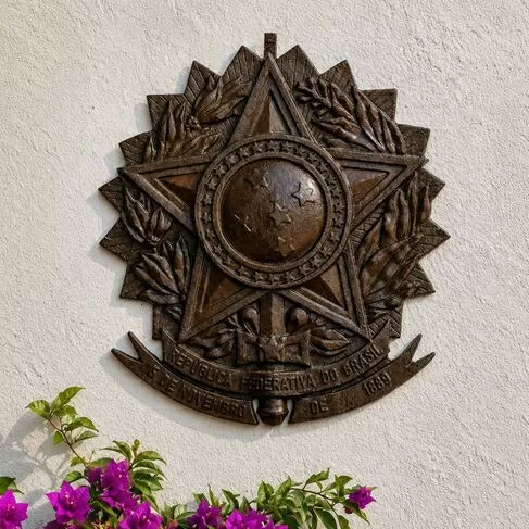 imagem de Brasão da República 50cm em Ferro Fundido VRFF273 Decorativo para Projetos Institucionais 