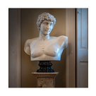 imagem do produto Busto Ant�noo M�rmore Branco 80cm BMP023 Escultura Cl�ssica e Sofisticada