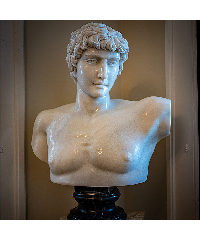 imagem do produto Busto Ant�noo M�rmore Branco 80cm - BMP023
