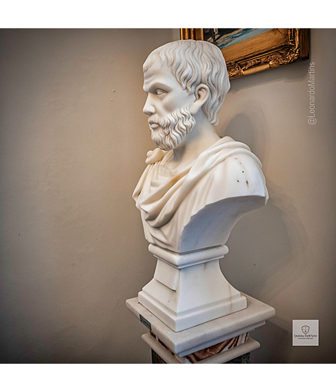 imagem de Busto Aristteles em Mrmore Branco 70cm - BMP052