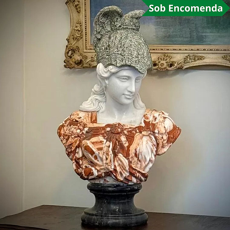 imagem do produto Busto Atena em M�rmore 83cm BMP029 Sabedoria e Poder Cl�ssico