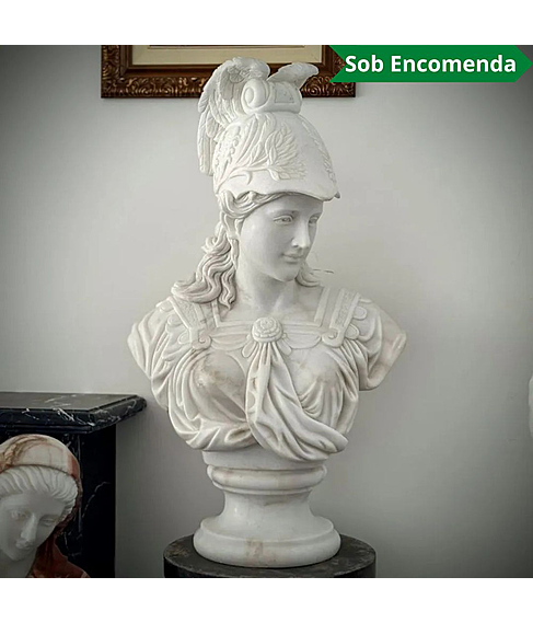 imagem de Busto Atena Mrmore Branco 83cm  - BMP075