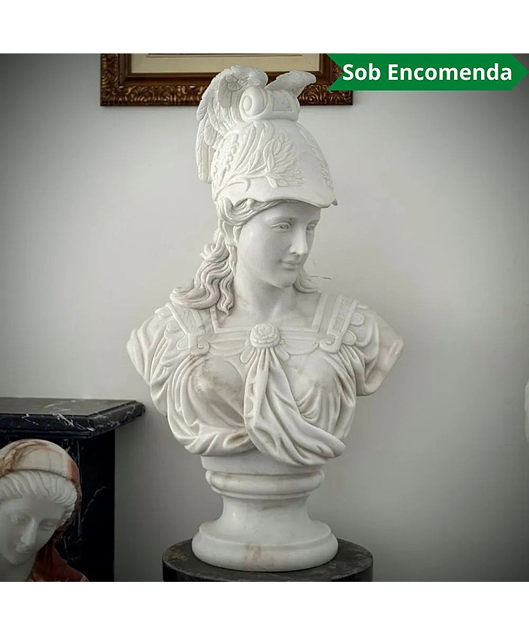 imagem do produto Busto Atena M�rmore Branco 83cm  - BMP075