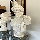 imagem do produto Busto Baco Deus do Vinho em M�rmore Branco 79cm - BMP055