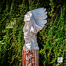 imagem do produto Busto Cacique em M�rmore Branco 72cm BMP059 Escultura Cl�ssica e Sofisticada