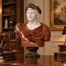 imagem do produto Busto Caio J�lio C�sar com Coroa em M�rmore 80cm BMP037C Poder e Hist�ria