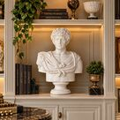 imagem do produto Busto Caio J�lio C�sar com Coroa M�rmore Branco 80cm BMP037