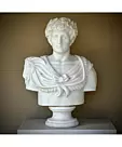 imagem do produto Busto Caio J�lio C�sar com Coroa M�rmore Branco 80cm BMP03