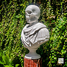 imagem do produto Busto Caveira em M�rmore Branco 81cm BMP057  Escultura Premium para Ambientes Sofisticados