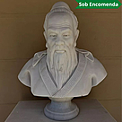 imagem do produto Busto Conf�cio em M�rmore Branco 75cm - BMP086
