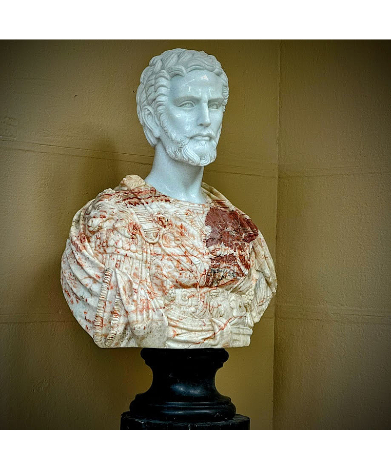 imagem do produto Busto Cosme I de M�dici em M�rmore Rosso 80cm BMP082C Sofistica��o e Poder