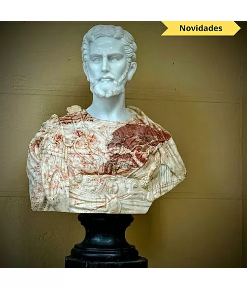 imagem de Busto Cosme I de Médici Mármore Rosso 80cm - BMP082C