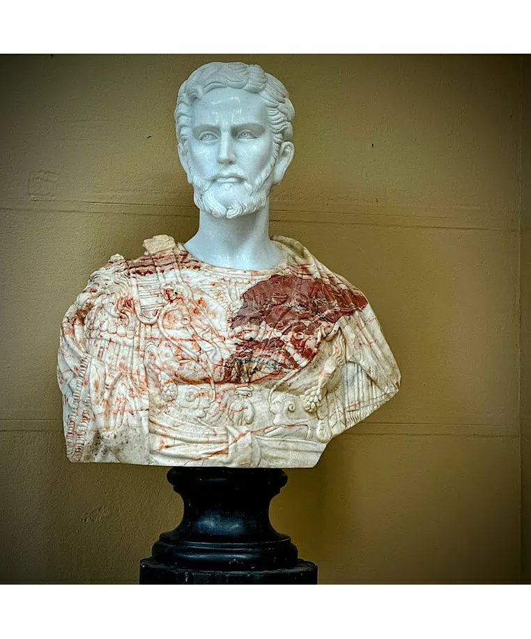 imagem do produto Busto Cosme I de M�dici M�rmore Rosso 80cm - BMP082C