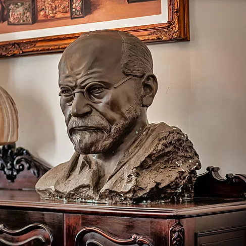 imagem de Busto de Bronze Sigmund Freud 60cm BBZ077 Escultura Artística Personalidade Histórica 