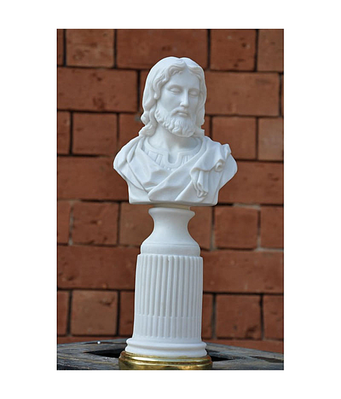 imagem de Busto Decorativo de Jesus com Base Dourada Mdio 35cm - BML001