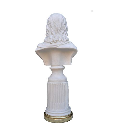 imagem de Busto Decorativo de Jesus com Base Dourada Mdio 35cm - BML001