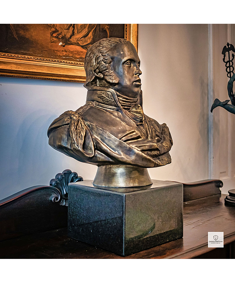 imagem do produto Busto Dom Jo�o VI em Bronze 74cm BBZ047 %u2013 Escultura Cl�ssica com Base em M�rmore