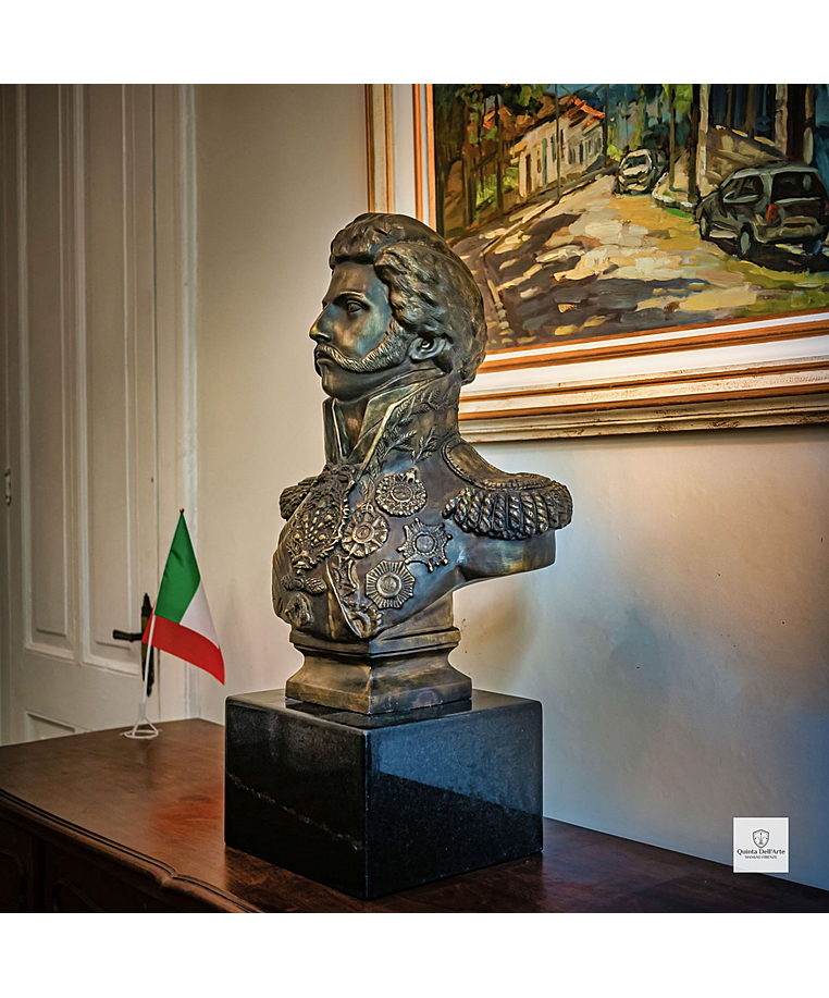 imagem do produto Busto Dom Pedro I em Bronze 84cm BBZ022  Escultura Cl�ssica com Base em M�rmore