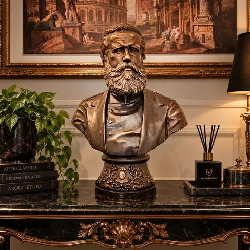 imagem de Busto Dom Pedro II em Bronze 70cm BBZ085