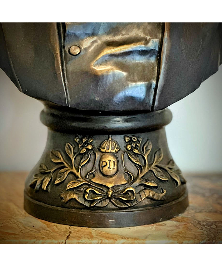 imagem do produto Busto Dom Pedro II em Bronze 70cm BBZ085 | Escultura Imperial Quinta DellArte