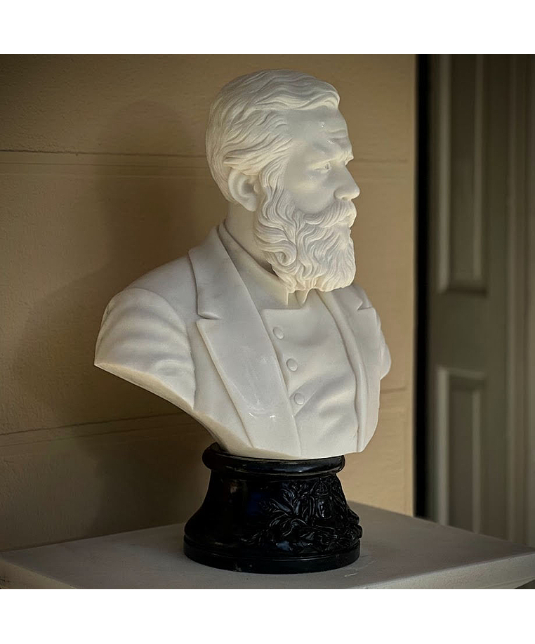 imagem do produto Busto Dom Pedro II em M�rmore Branco 70cm BMP084 Hist�ria e Eleg�ncia