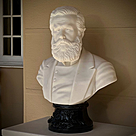 imagem do produto Busto Dom Pedro II em M�rmore Branco 70cm BMP084 Hist�ria e Eleg�ncia