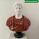 imagem do produto Busto em M�rmore Caio J�lio C�sar 80cm BMP044 Escultura Cl�ssica de Luxo