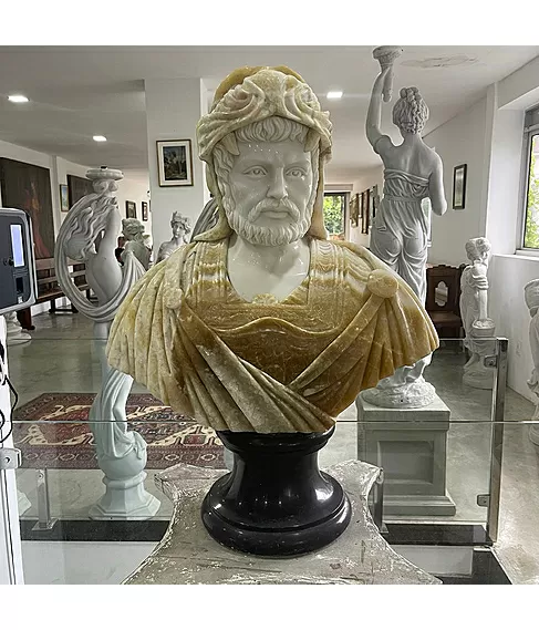 imagem de Busto em Mármore de Hércules IV 80cm - BMP036