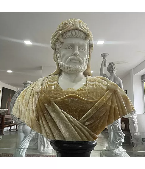 imagem de Busto em Mármore de Hércules IV 80cm - BMP036